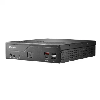 Shuttle DH810S Slim PC Barebone, LGA1150, Intel H81, DDR3L, HDMI, DP, M.2, Dual GbE, 8x USB, COM, 24/7