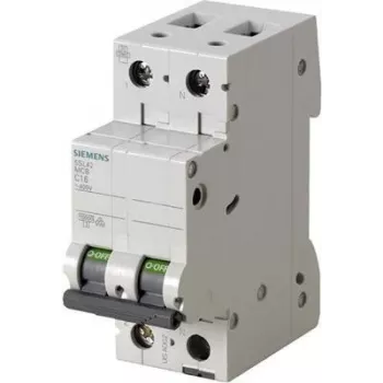 Siemens 5SL4516-6 2-poliger 16 A C-Charakteristik Leitungsschutzschalter, 230/400 V AC, 6 kA