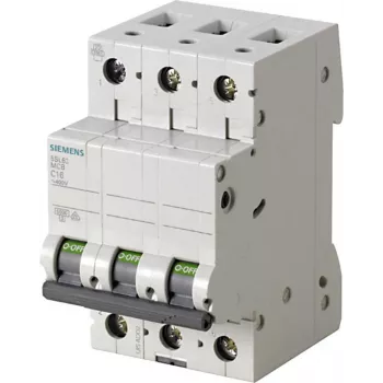 Siemens 5SL6340-7 3-poliger 40 A 400 V C-Charakteristik Leitungsschutzschalter, 6 kA Schaltvermögen, DIN-Schienen-Montage