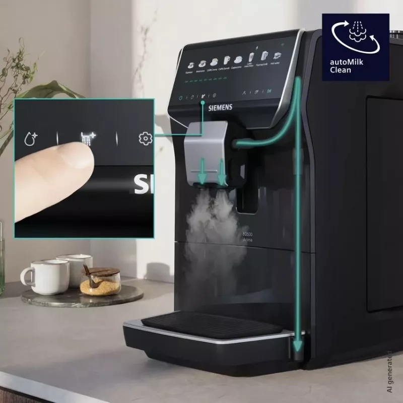 Siemens EQ500 iAroma TP553E07 Kaffeevollautomat, Klavierlack Schwarz
