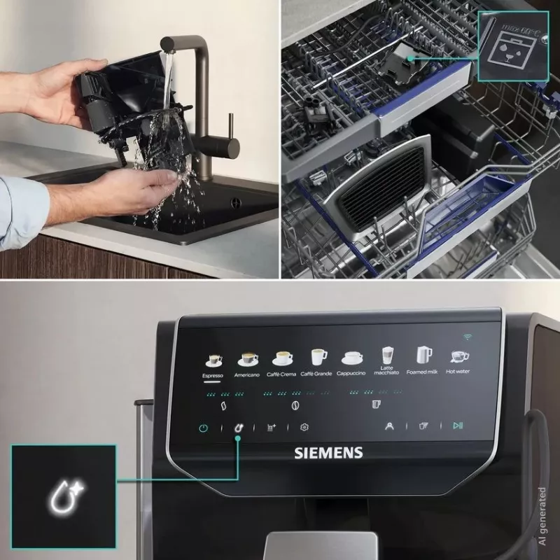 Siemens EQ500 iAroma TP553E07 Kaffeevollautomat, Klavierlack Schwarz