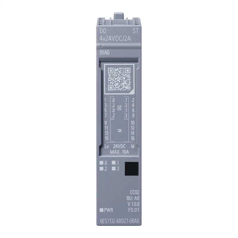 SIEMENS SIMATIC ET 200SP Digitalausgabemodul DQ 4x24VDC/2A ST (6ES7132-6BD21-0BA0)