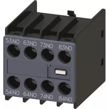 Siemens SIRIUS 3RH2 Hilfsschalterblock, 4 Schließer, Frontmontage, Schraubklemmen, 3RH2911-1GA40
