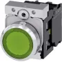 Siemens SIRIUS ACT 3SU1152-0AB40-1BA0 Drucktaster, flacher Betätiger, grün, Metall-Hochglanz-Frontring, 22mm, 1NO, Schraubklemme, IP66/67/69K