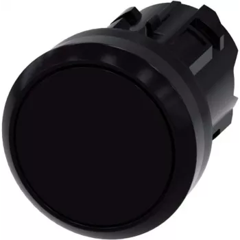 Siemens SIRIUS ACT Flachdrucktaster-Antrieb, Schwarz, Kunststoff-Frontring, 22mm, 3SU1000-0AA10-0AA0