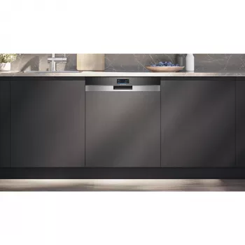 SIEMENS SN57TS00CE iQ700 vollintegrierter Geschirrspüler (Edelstahl gebürstet/schwarz, 60 cm, Home Connect)