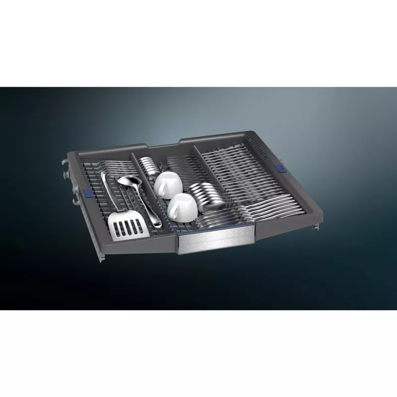 SIEMENS SN57TS00CE iQ700 vollintegrierter Geschirrspüler (Edelstahl gebürstet/schwarz, 60 cm, Home Connect)