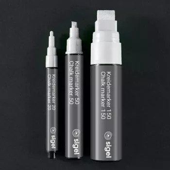 SIGEL Chalk Marker 150 Chisel Tip 5-15 mm White Wipeable 1 Stück