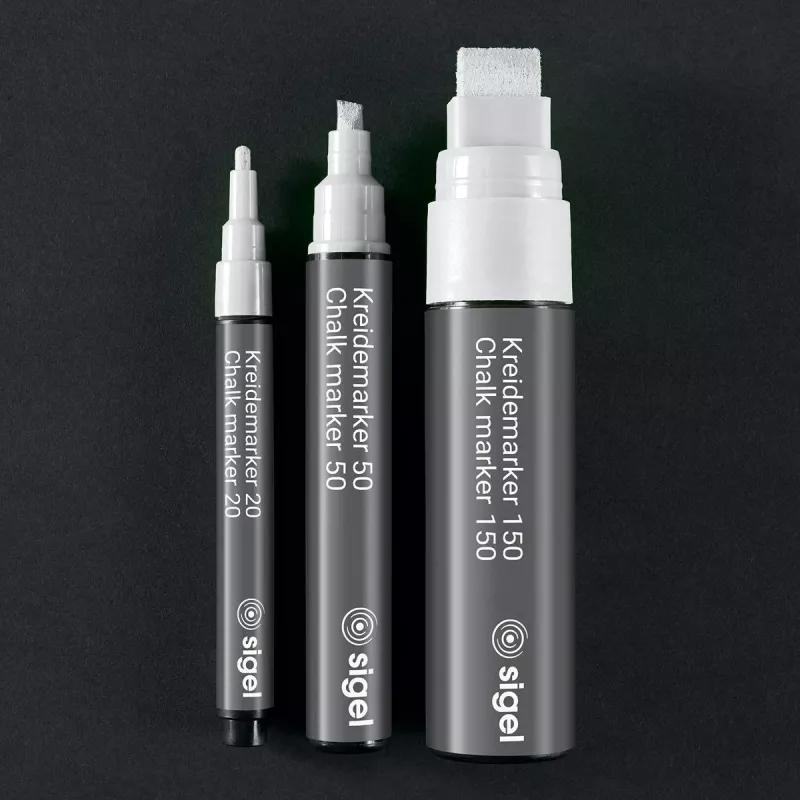 SIGEL Chalk Marker 150 Chisel Tip 5-15 mm White Wipeable 1 Stück