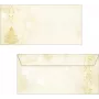 SIGEL DU083 Graceful Christmas DIN Lang Briefumschlag, gummiert, 90 g/m² Spezialpapier, für Tintenstrahl/Laser/Kopierer, Weiß mit festlichem Design, 25 Briefumschläge