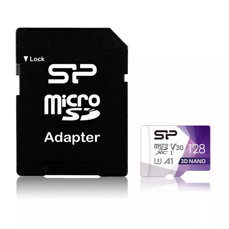 Silicon Power 128GB Superior Pro microSDXC UHS-I U3 V30 A1 Speicherkarte mit SD-Adapter