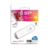 Silicon Power 16GB USB 2.0 Flash-Laufwerk, einziehbares Design ohne Kappe, Weiß