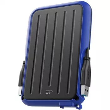 Silicon Power Armor A66 1TB externe Festplatte USB 3.2 Gen 1, robust, IPX4 spritzwassergeschützt, Schwarz mit roten Akzenten