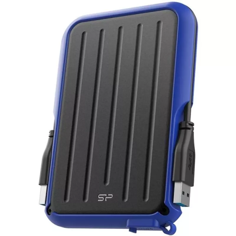 Silicon Power Armor A66 1TB externe Festplatte USB 3.2 Gen 1, robust, IPX4 spritzwassergeschützt, Schwarz mit roten Akzenten