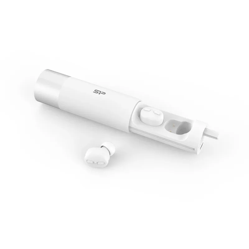 Silicon Power SP5MWASYBP81BT0W 10000mAh Powerbank mit integriertem USB-C-Kabel - Weiß