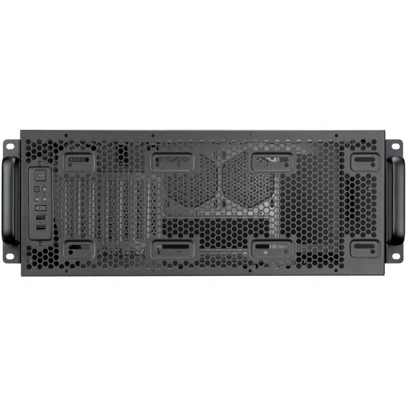 SilverStone RM4A 4U Rackmount Server-Gehäuse, SSI-EEB, Mesh - Dunkelgrau