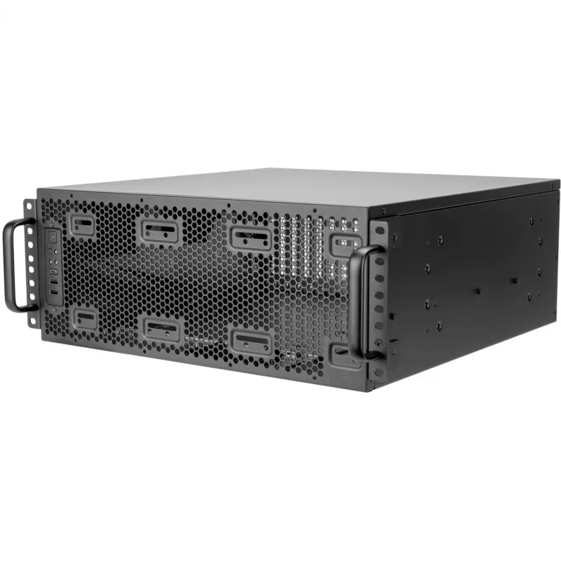 SilverStone RM4A 4U Rackmount Server-Gehäuse, SSI-EEB, Mesh - Dunkelgrau