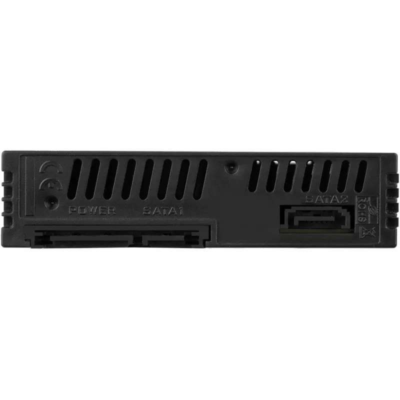 SilverStone SST-FS202B-V2 2-Bay 3.5 Zoll SATA Hot-Swap Einschub für 5.25 Zoll Schacht - Schwarz
