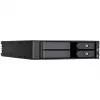 SilverStone SST-FS202B-V2 2-Bay 3.5 Zoll SATA Hot-Swap Einschub für 5.25 Zoll Schacht - Schwarz