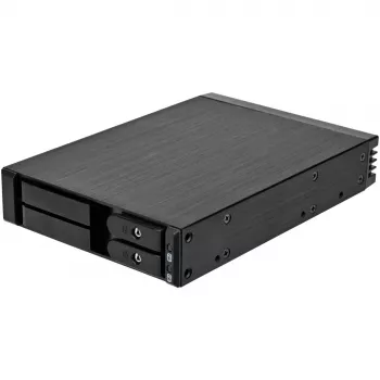 SilverStone SST-FS202B-V2 2-Bay 3.5 Zoll SATA Hot-Swap Einschub für 5.25 Zoll Schacht - Schwarz
