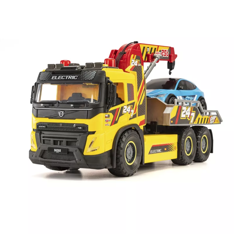 SIMBA-DICKIE Giant Abschleppwagen mit Licht, Sound, beweglichem Kran & Seilwinde – Spielzeug-Rettungsfahrzeug für Kinder ab 3 Jahren