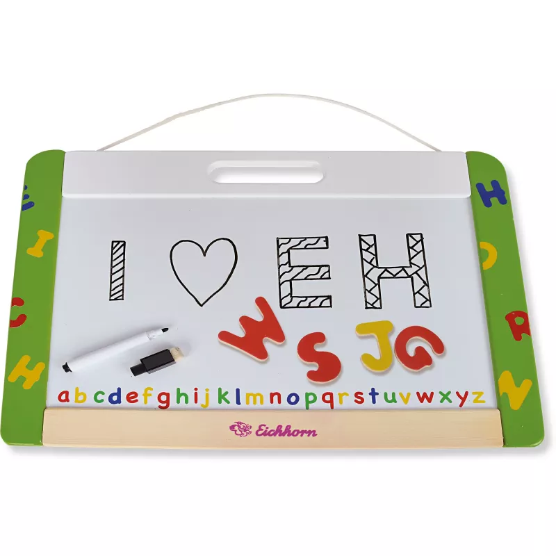 SIMBA-DICKIE MAULstandard Magnetisches Whiteboard 60 x 40 cm, Silberner Aluminiumrahmen, Wandmontierbar, Trocken abwischbar, mit Stiftablage