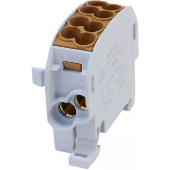 SIMET SCB 25 Al/Cu 80A 1-poliger Abzweigverteilerblock braun 81501015