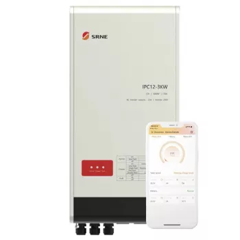 Einphasiger Wechselrichter/Ladegerät SRNE 3kW 48V Hybrid Off-Grid Reine Sinuswelle