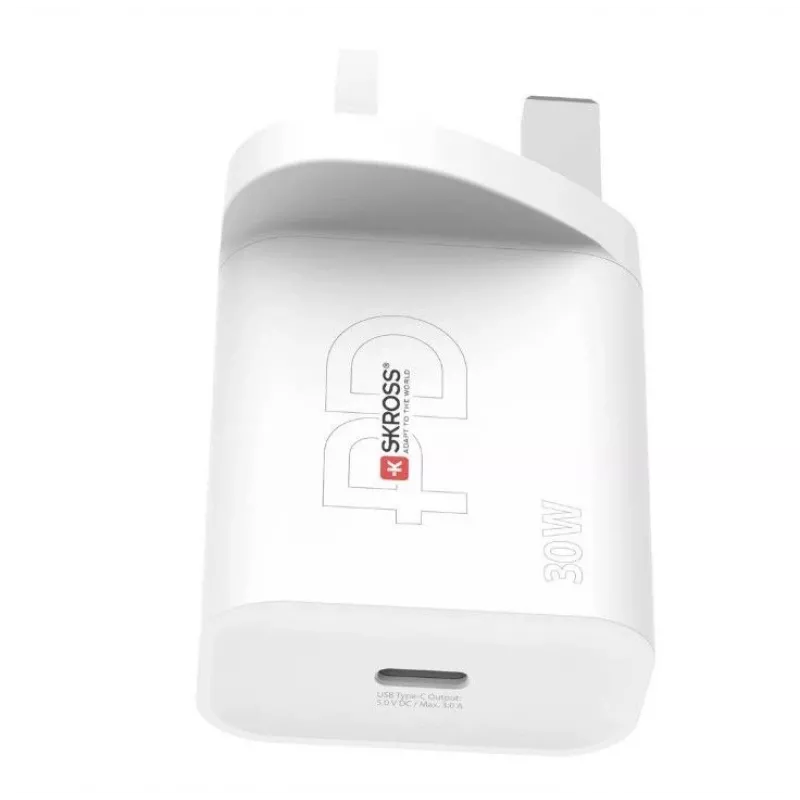 Skross Power Charger UK USB Charger 30W PD White