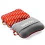 Skross Travel Pillow Red - Aufblasbares U-förmiges Nackenkissen mit flockiertem PVC, kompakt, inklusive Aufbewahrungsbeutel