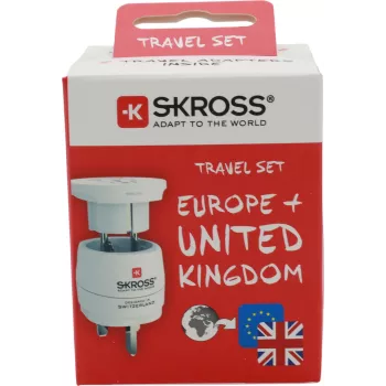 SKROSS World Adapter MUV USB 1.500231C-E – 2x USB, 1575W Max, Weiß