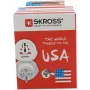 SKROSS Weltreiseadapter mit 2 USB-Anschlüssen, Weiß (1.500221C-E)