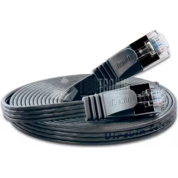 Wirewin Cat6 U/FTP Slim Ethernet Patchkabel 0,5m Schwarz PKW-STP-SLIM-KAT6 0.5 SW