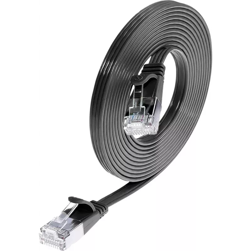 Wirewin Cat6 U/FTP Slim Ethernet Patchkabel 0,5m Schwarz PKW-STP-SLIM-KAT6 0.5 SW