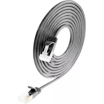 Wirewin Light Patchkabel Rund U/FTP Cat 6a Schwarz 0,5m Schlank Flexibel PoE (PKW-LIGHT-STP-K6A 0.5 SW)
