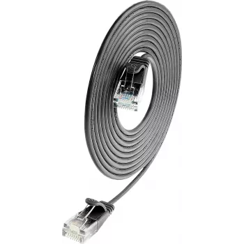 Wirewin PKW-LIGHT-K6 3.0 SW - Cat.6 Slim-Light Patchkabel, U/UTP, 3,0 m, Schwarz