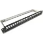 Wirewin TKS PANEL 24 BLACK - 24-Port Keystone geschirmtes Blind-Patchpanel, 19 Zoll 1U Rackmontage, Schwarz