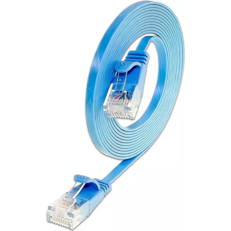 Wirewin Triotronik Cat6 Slim Ethernet Patchkabel 5m Blau U/FTP PKW-SLIM-KAT6 5.0 BL