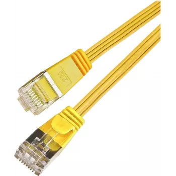 Wirewin Triotronik Cat6 U/FTP Slim Ethernet Patchkabel, 0,25m, RJ45 Stecker zu Stecker, Gelb PKW-STP-SLIM-KAT6 0.25 GE