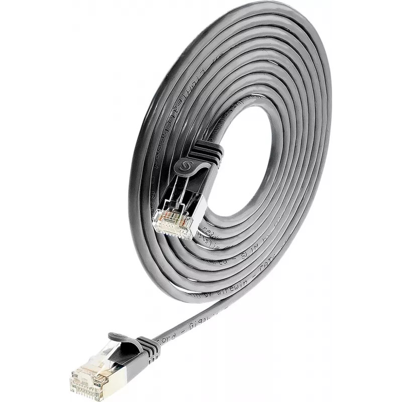 Wirewin Triotronik PKW-LIGHT-STP-K6 1.5 SW Cat6 geschirmtes Patchkabel, RJ-45 Stecker zu Stecker, 1,5 m, Schwarz