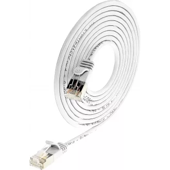 Wirewin Triotronik PKW-LIGHT-STP-K6 10.0 WS Cat6 S/FTP Patchkabel, RJ-45 Stecker zu Stecker, 10 m, Weiß