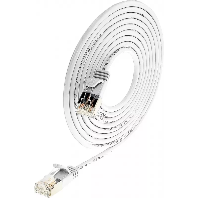 Wirewin Triotronik PKW-LIGHT-STP-K6 2.0 WS Cat6 geschirmtes Patchkabel, 2m, Weiß
