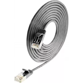Wirewin Triotronik PKW-LIGHT-STP-K6 3.0 SW Cat6 geschirmtes Patchkabel, 3m, Schwarz