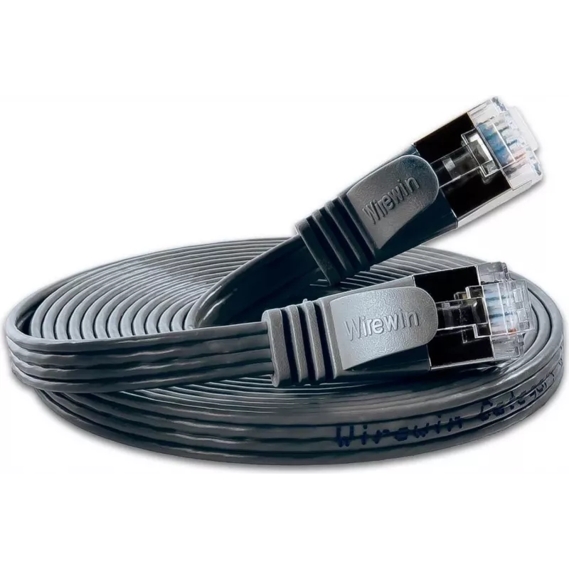 Wirewin Triotronik PKW-STP-SLIM-KAT6 3.0 SW - 3m Slim Cat6 U/FTP Netzwerk-Patchkabel, Schwarz