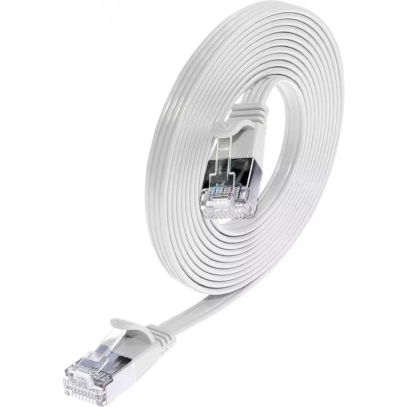 Wirewin Triotronik PKW-STP-SLIM-KAT6 3.0 WS Cat6 U/FTP Slim Ethernet Patchkabel 3m Weiß
