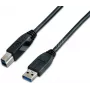 Wirewin USB 3.0 A-B MM 1.8 SW – 1,8 m SuperSpeed USB Kabel, Schwarz