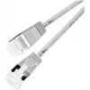 Wirewin Slim Round U/FTP Cat 6a Patchkabel, Grau, 1,0m, 10 Gbps, PoE, Flexibles Dünnes Design für Enge Räume (PKW-LIGHT-STP-K6A 1.0)