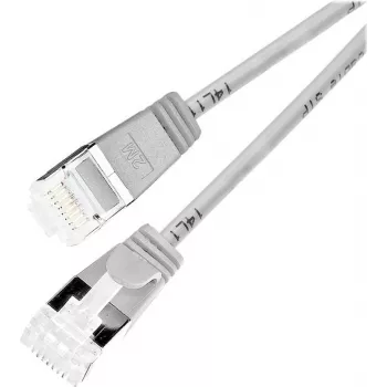 Wirewin Slim Round U/FTP Cat 6a Patchkabel, Grau, 2,0 m, PoE, Flexibel, LSZH (PKW-LIGHT-STP-K6A 2.0)