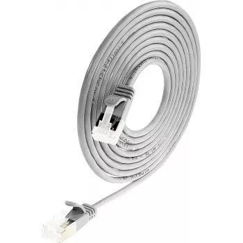 Wirewin Slim Round U/FTP Cat 6a Patchkabel, Grau, 2,0 m, PoE, Flexibel, LSZH (PKW-LIGHT-STP-K6A 2.0)