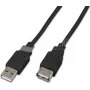 Wirewin USB A-A MF 1.0 SW USB 2.0 Verlängerungskabel, 1 m, Schwarz